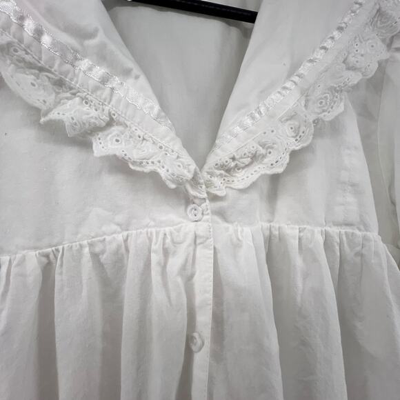 The 1 For U Nightgown Size Large White Color Lace Victorian Maxi Shift Lace - Picture 2 of 5